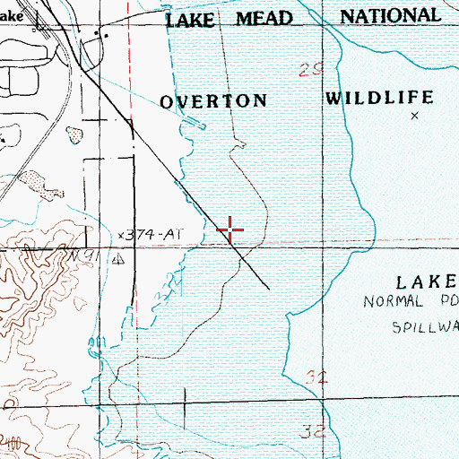 Topographic Map of Kaolin (historical), NV