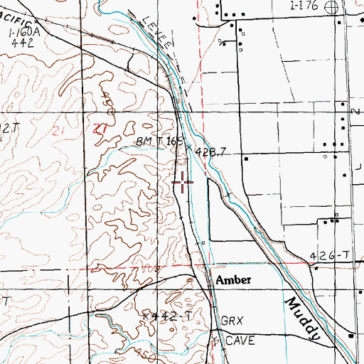 Topographic Map of Pueblo (historical), NV