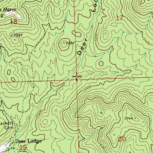 Topographic Map of East Mountain Canyon, NV