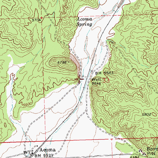 Topographic Map of Five Mile Spring, NV