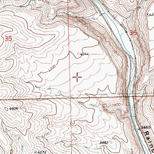 Topographic Map of Ash Flat, NV