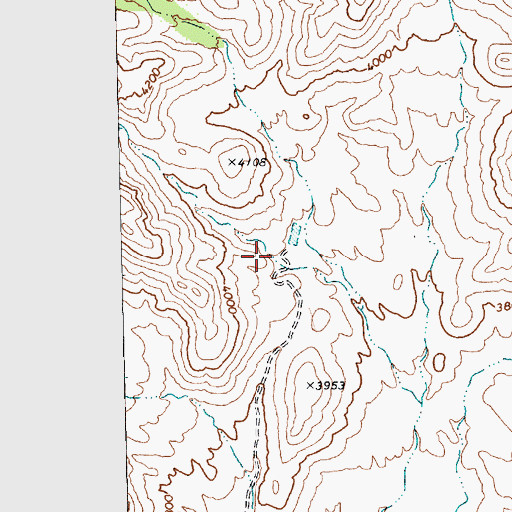 Topographic Map of Sunflower Spring, NV