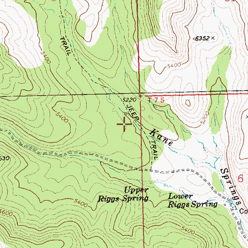 Topographic Map of Cabin Spring, NV