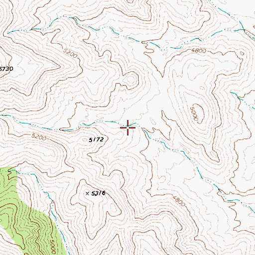 Topographic Map of Cart Spring, NV