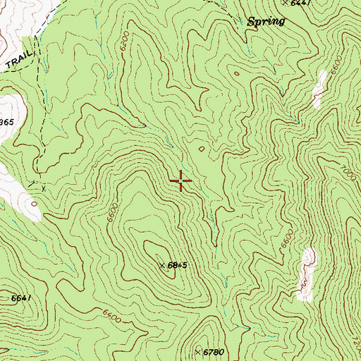 Topographic Map of Horn Spring, NV