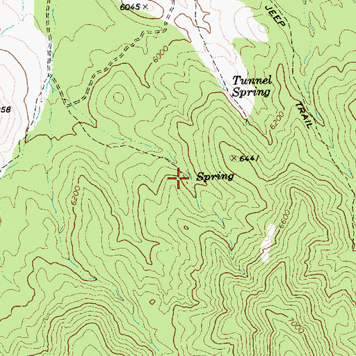 Topographic Map of Mona Spring, NV