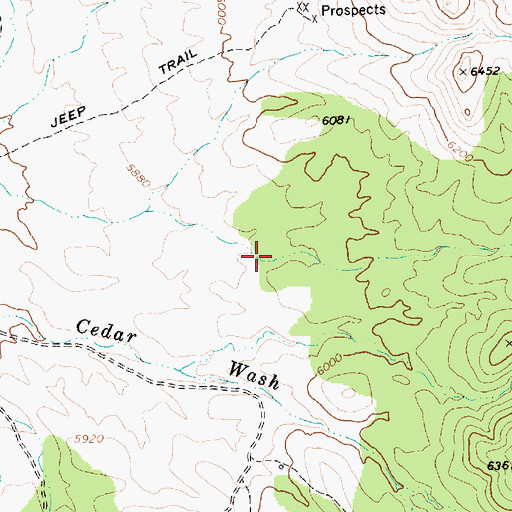 Topographic Map of Tunnel Number One Spring, NV