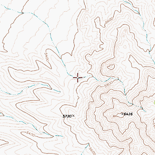 Topographic Map of Ben Hur Spring, NV