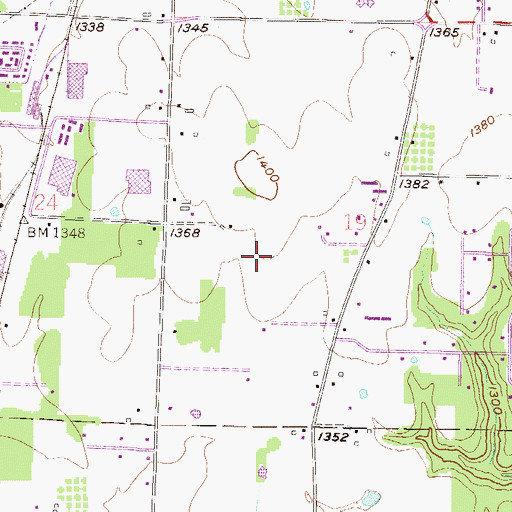 Topographic Map of KURM-AM (Rogers), AR