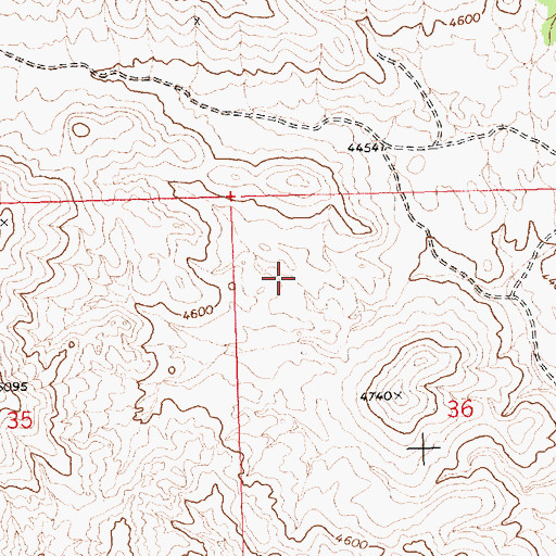 Topographic Map of Dodge Pocket Reservoir, NV
