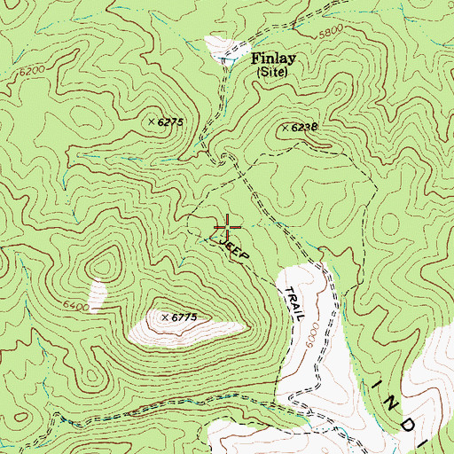 Topographic Map of Bull Spring, NV