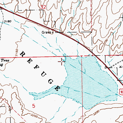 Topographic Map of Big Spring, NV