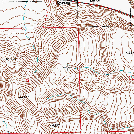 Topographic Map of Evergreen Spring, NV