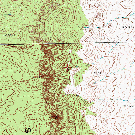 Topographic Map of Boulder Spring, NV