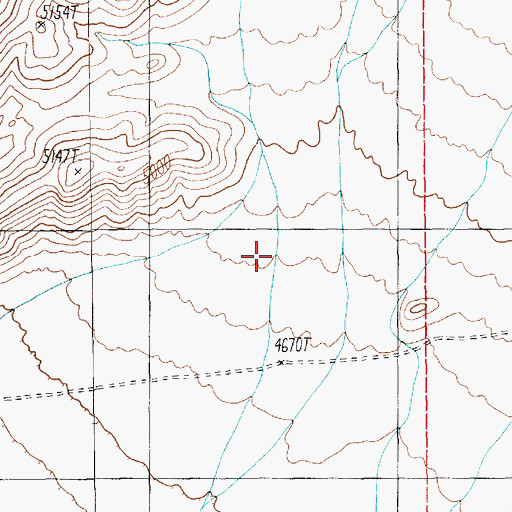 Topographic Map of Cane Spring, NV