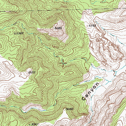 Topographic Map of Rock Spring, NV