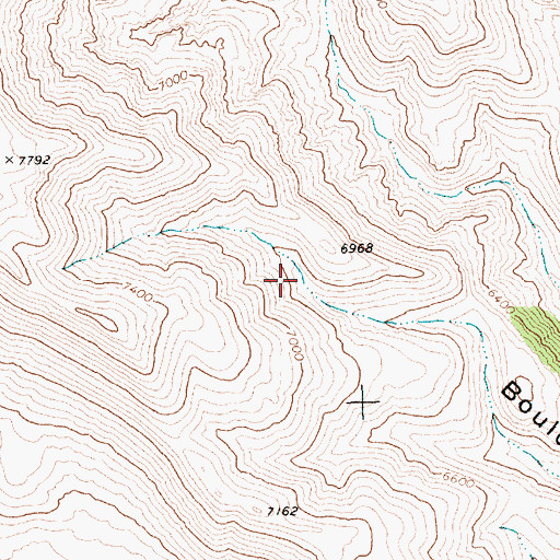 Topographic Map of Boulder Spring, NV