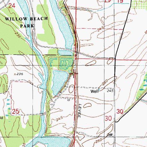 Topographic Map of KLRA-AM (Scott), AR