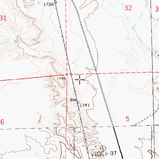 Topographic Map of Grapevine Springs, NV