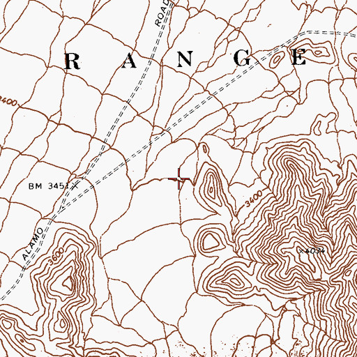 Topographic Map of Underground Spring, NV