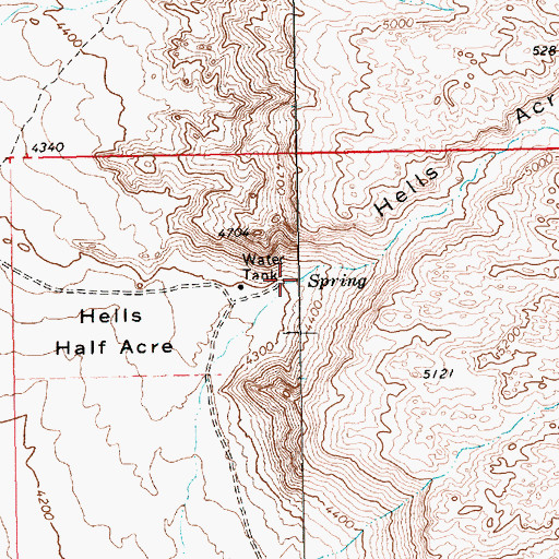 Topographic Map of Grapevine Spring, NV