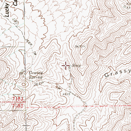 Topographic Map of Shoemaker Spring, NV