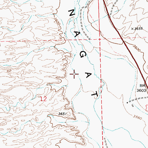 Topographic Map of Number One Ditch, NV