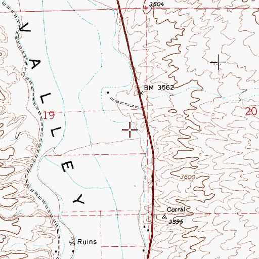 Topographic Map of New East Ditch, NV