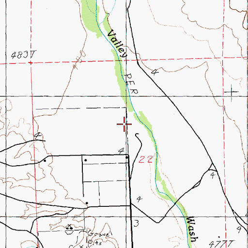 Topographic Map of Powers Ranch, NV