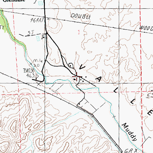 Topographic Map of West Ranch, NV