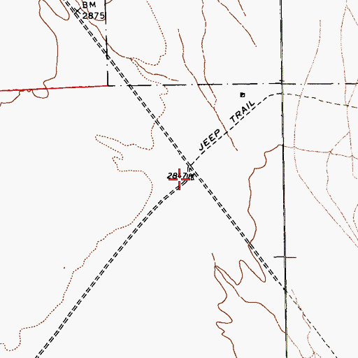 Topographic Map of Corn Creek (historical), NV