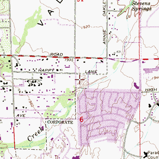 Topographic Map of Mesquite Spring, NV
