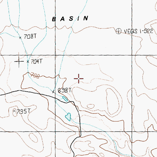 Topographic Map of Zarina Mine, NV