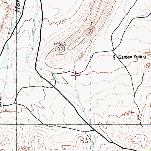 Topographic Map of Willow Spring, NV