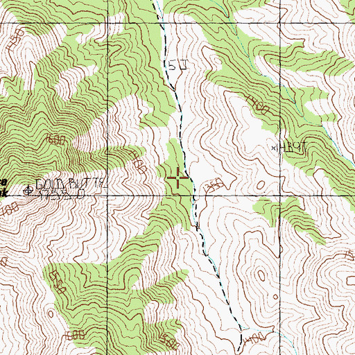Topographic Map of Baylor (historical), NV