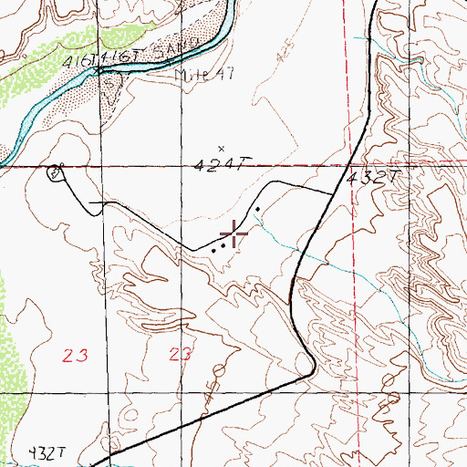Topographic Map of Frank Taylor Ranch, NV