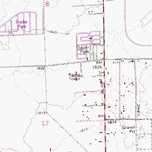 Topographic Map of Las Vegas Radio Range Station, NV