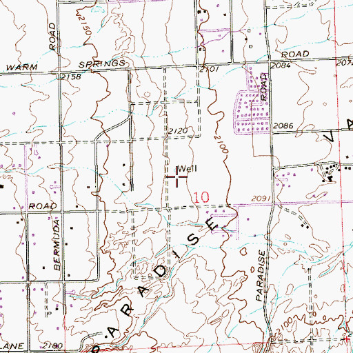 Topographic Map of Warm Springs Ranch (historical), NV