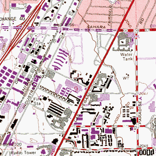 Topographic Map of KENO Radio Tower (historical), NV