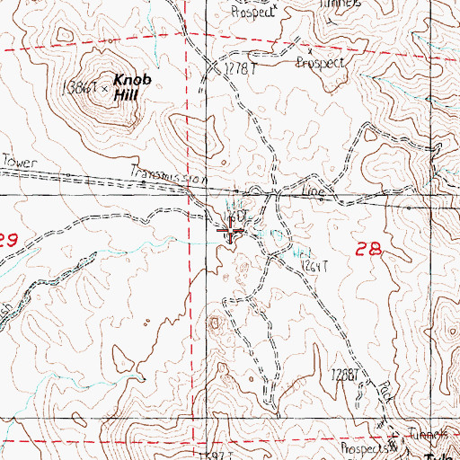 Topographic Map of Nob Hill (historical), NV