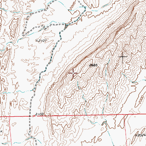 Topographic Map of Frenchman Range, NV