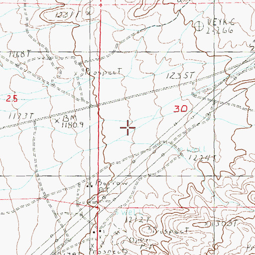Topographic Map of Nippeno Mill, NV