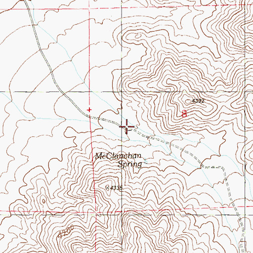 Topographic Map of Boyd Rucker Ranch, NV
