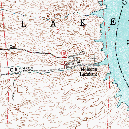 Topographic Map of Lake Mead Recreation Ranger Headquarters, NV