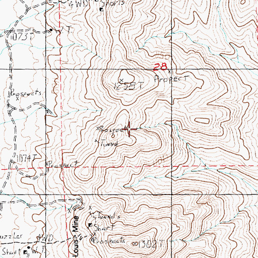Topographic Map of Tip Top Spring, NV