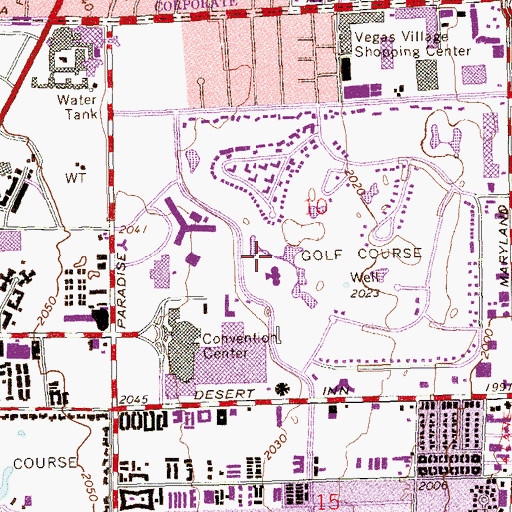 Topographic Map of Las Vegas Race Track (historical), NV