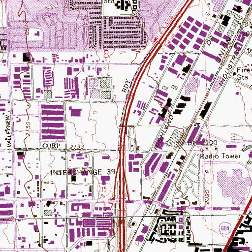 Topographic Map of Sky Corral Airport (historical), NV