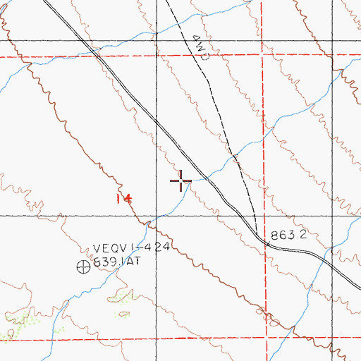 Topographic Map of Wilsons Well, NV