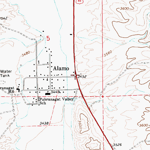 Topographic Map of Piersons Ranch, NV