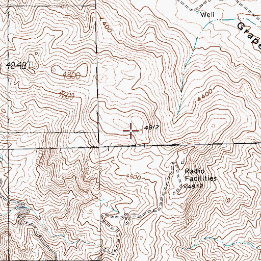 Topographic Map of North Peak, NV